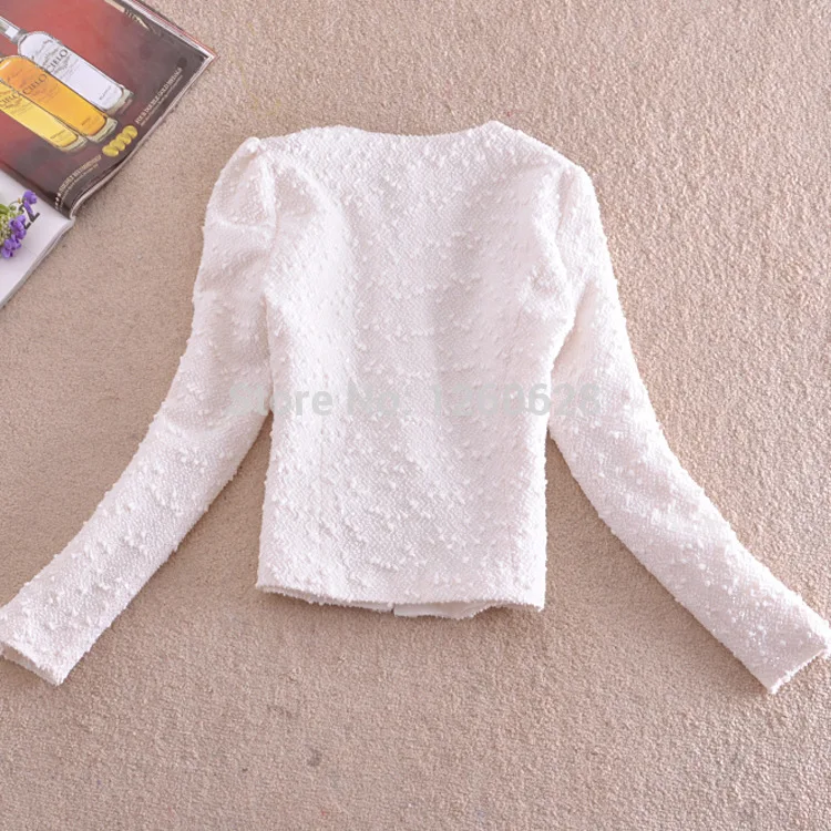 Стиль канала женщины зима осень плюшевые меховые твид шерстяное пальто цветов из