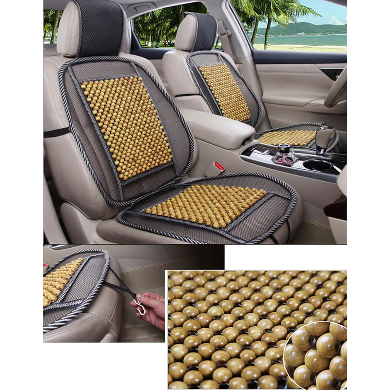 Бусины из натурального дерева чехлы для автомобильных сидений универсальные