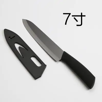 RSCHEF 1 шт. черное лезвие с черной ручкой " 4" " 6" " дюймов покрывает набор керамических ножей кухонный нож - Цвет: 7inch