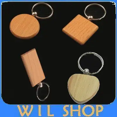 100 шт Новый Модный пустой деревянный самодельный брелок для продвижения/дня