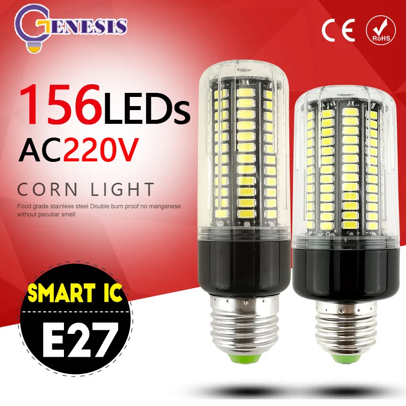 Светодиодная лампа E27 220 В светодиодная 5736 SMD настоящая без мерцания умная