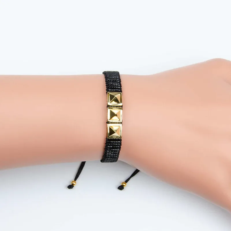 Мужской плетеный браслет Go2boho Miyuki золотые браслеты ручной работы 2019|Гибкие