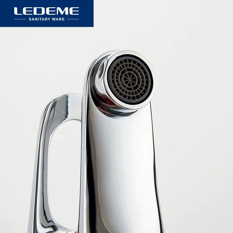 LEDEME Смеситель для умывальника латунь Цвет: хром L1013|basin faucet|waterfall faucettap mixer |