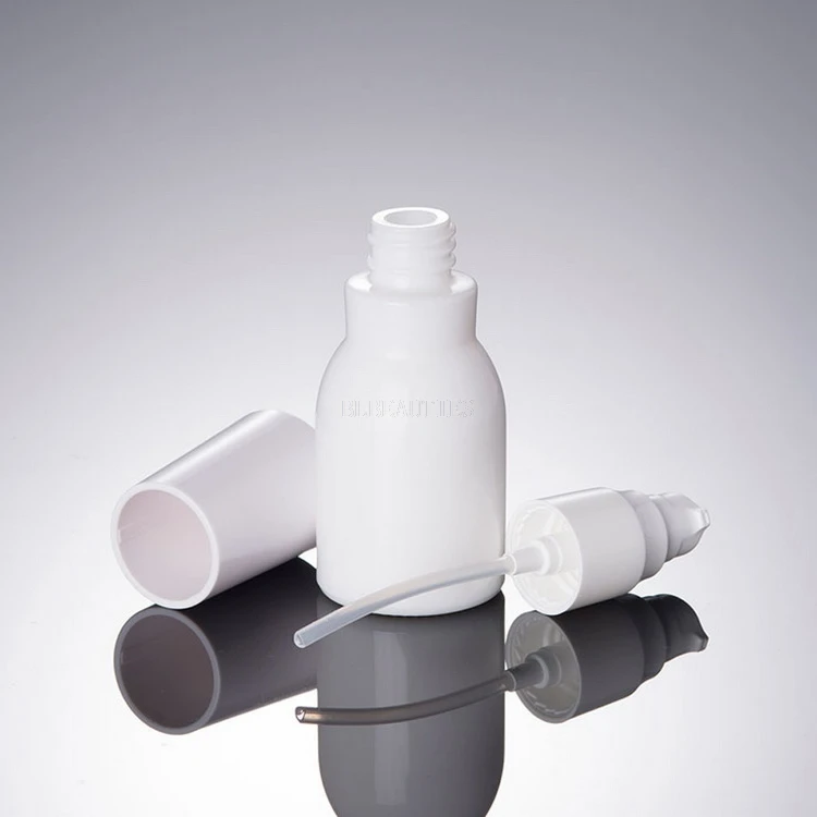 

50g 40ml 120ml 150ml White ceramic Refillable Bottles travel red glass bottle pump lotion bottles for cosmetic packing 50pcs/Lot