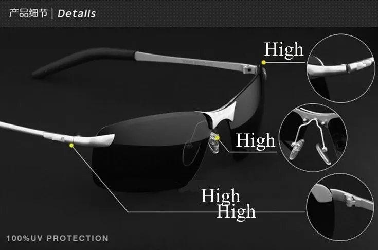 Мужские солнцезащитные очки с защитой от ультрафиолета 400 поляризованные для