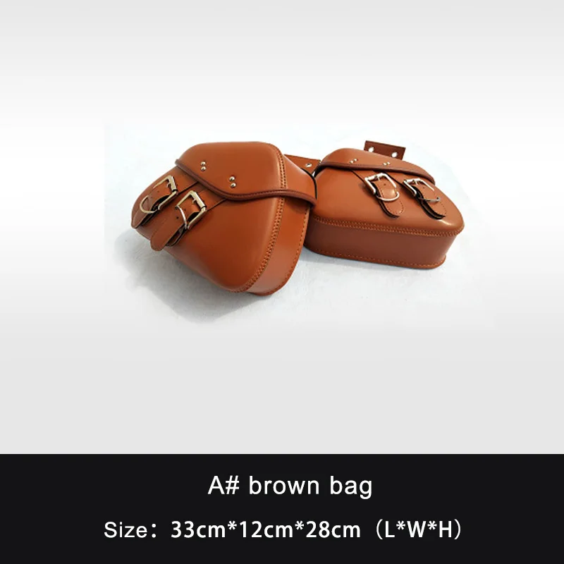 

Motorbike Saddlebags PU Leather Motorcycle Side Tail Tool Bag Luggage for Harley Sportster 883 1200 Saddle Bags