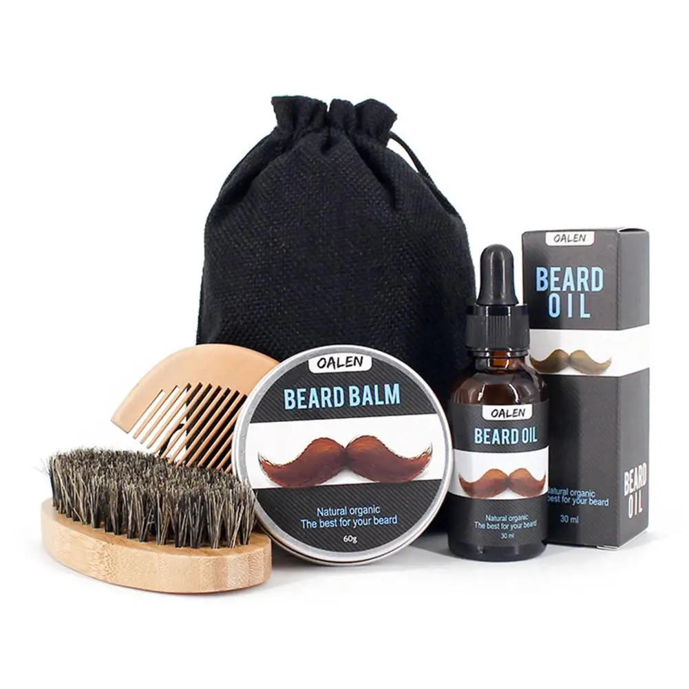 5 шт./компл. мужской крем для усов набор масла бороды с мешком хранения расческа |