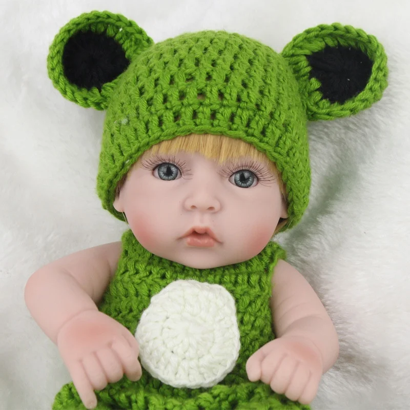 28 см/11 &quotВысота мягкого силикона Reborn Baby Doll нетоксичного реалистичные Куклы