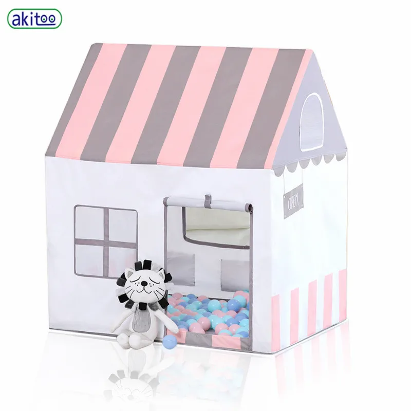 Akitoo детская палатка с масляной краской из замши персикового цвета для принцесс