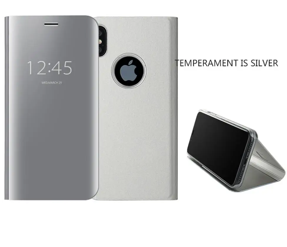 Gurioo модная зеркальная кобура откидной кронштейн защитная чехол для iPhone 6 6 S 7 8 9 Plus X 360 Полное покрытие задняя крышка-чехол для телефона