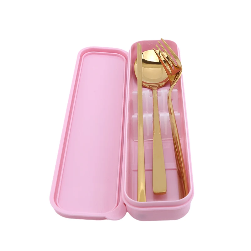 Набор посуды портативный из нержавеющей стали набор разноцветной Золотой