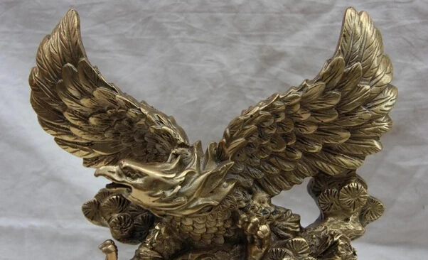 Песня voge gem S1243 9 Китайская народная Изысканная медная бронза фэн-шуй awing Fly Eagle
