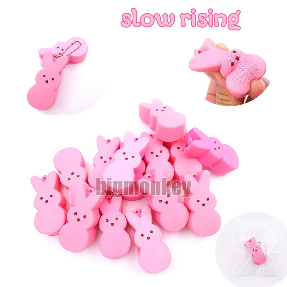 1 шт. 5 см PU corful Kawaii Мини милый розовый кролик мягкий Шарм для сотового