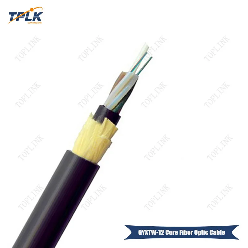 500 м/рулон GYXTW 12 жильный волоконно оптический кабель ftth для улицы черный