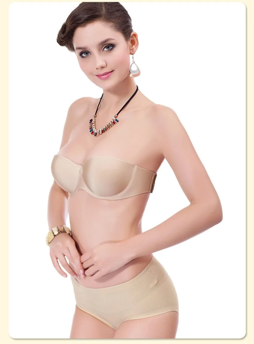 Push Up Backless Bra for Dress Strapless Bra Push Up Invisible Bras Underwear Women Free Shipping