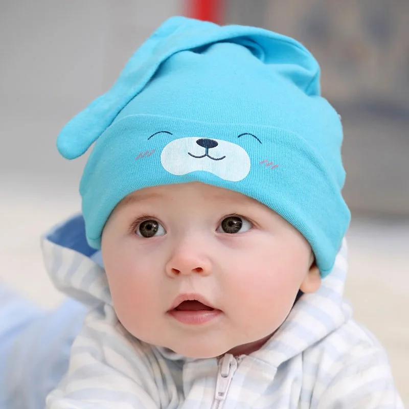 glittery sweet Cute Baby Hat Autumn Cartoon Newborn Caps Beanie Girls Boys Toddlers Cap Cotton Sleep Kids Headwear Hats | Детская одежда