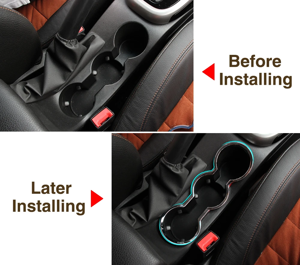 Держатель стакана для воды из АБС-хрома Стайлинг автомобиля декоративный бокс