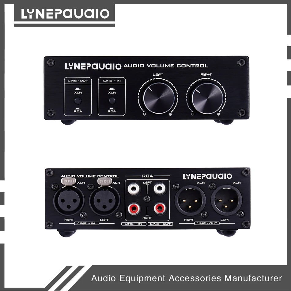 Hi-fi 2 In put 2-выходной аналоговый аудиопереключатель XLR /RCA с регулировкой громкости |