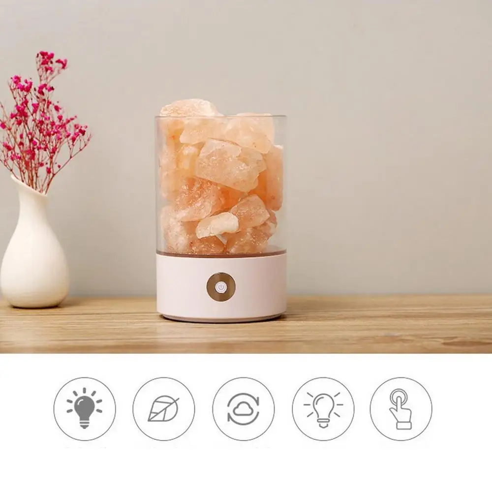 

Healthy Life Himalayan Natural Crystal Salt Light Home Bedroom Night Lamp Air Ionizer Purifier Air Purifying Salt Lamp