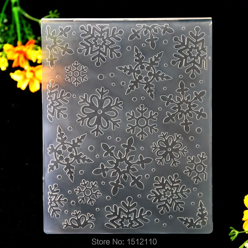 Рождественская Снежинка пластиковая папка с тиснением для скрапбукинга DIY