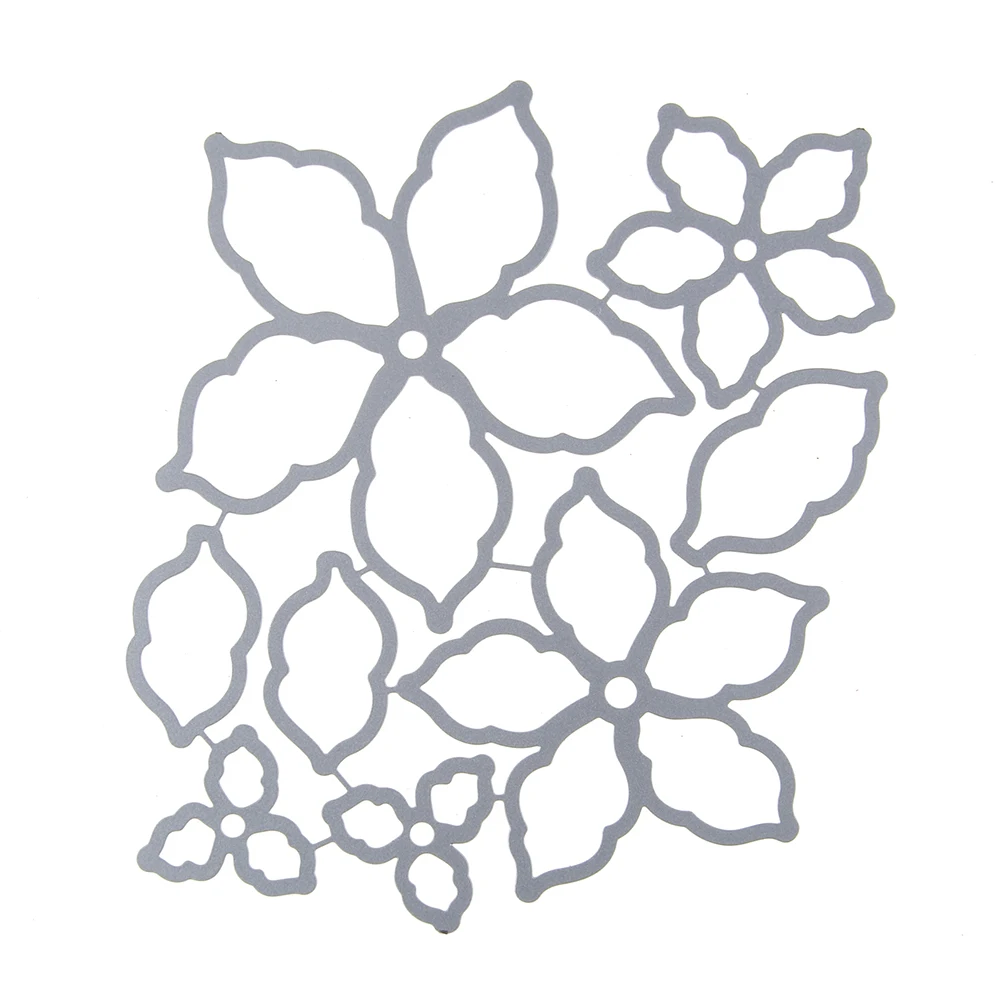 Stackable poinsettia слой металла резки Скрапбукинг Ремесло высечки тиснение diy Бумага