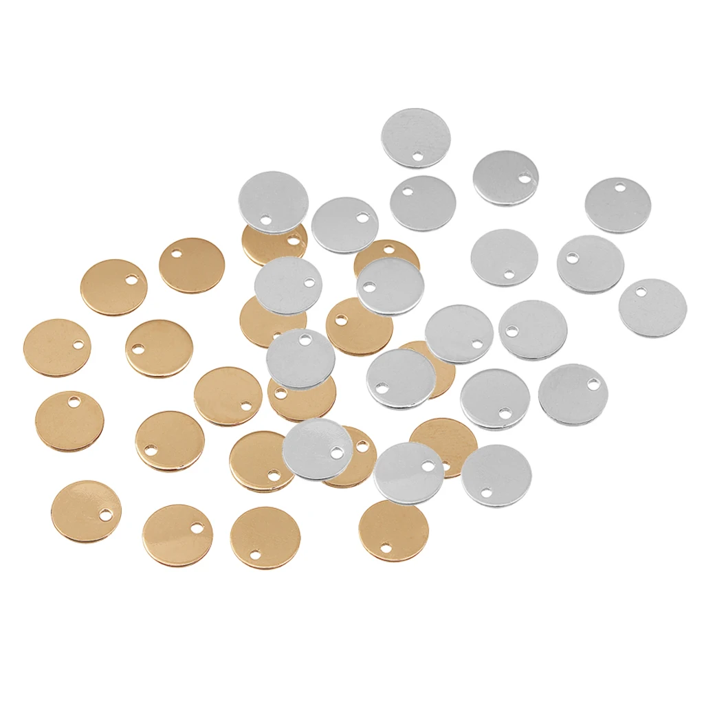 40 шт. разноцветные Круглые металлические бирки для монет фурнитура ювелирных