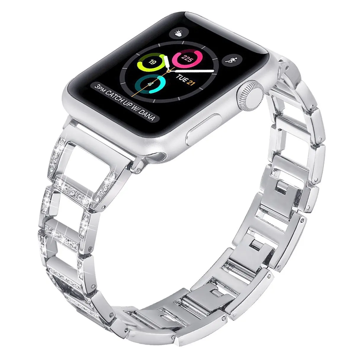 Браслет JANSIN из нержавеющей стали ремешок для Apple Watch 38 мм 42 мм 40 мм 44 мм iWatch серия 5 4 3 2 1 ремешок Женский ремешок для часов - Цвет ремешка: silver