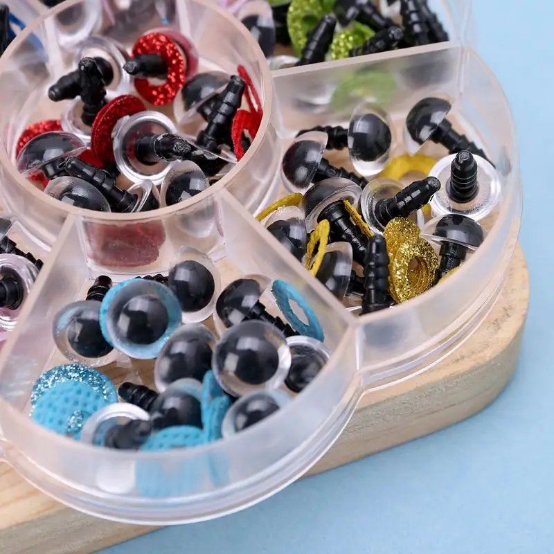 

70Pcs 10mm/0.39in DIY Doll Puppet Plastic Eyes Safety Washers Pads For Handmade Whale Owl Doll Craft Children Kids Toy