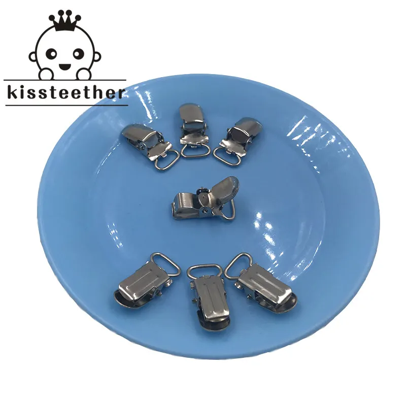 Детские подтяжки зажимы для соски металлические модные безсвинцовые ленточные