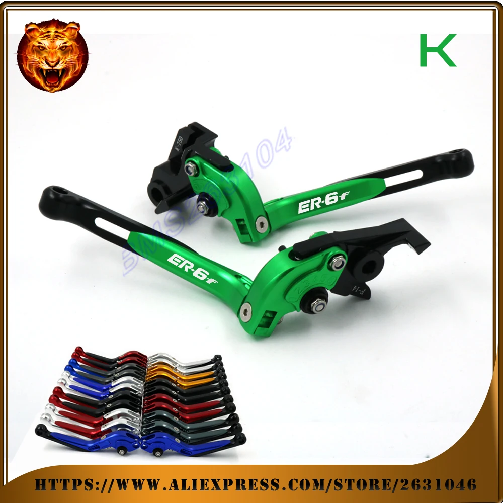 Для kawasaki ER 6f ER6f 2006 07 08 09 2014 2015 2016 с логотипом мотоцикла регулируемый складной
