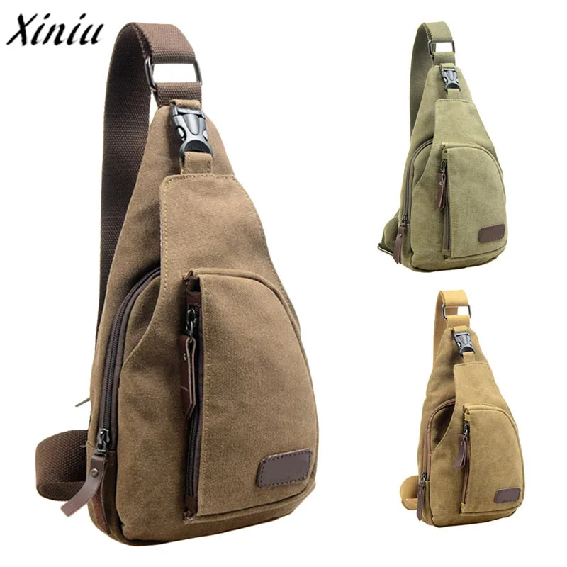 Мужские сумки через плечо холщовые Мужская Противоугонная нагрудная сумка
