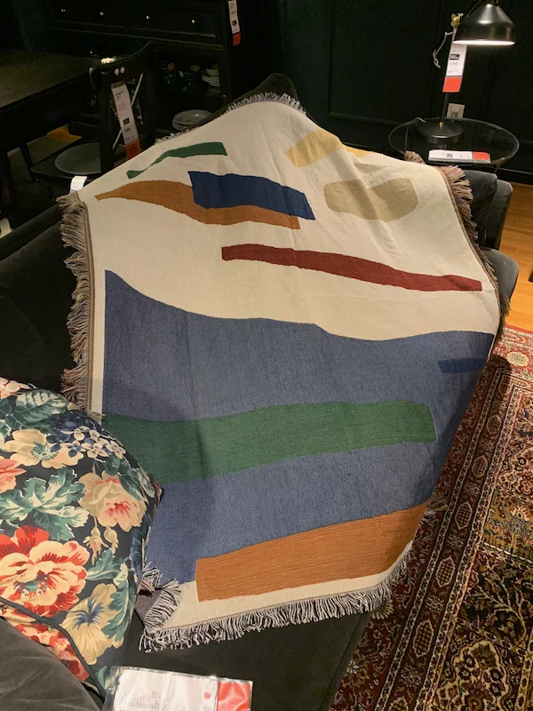 Простое одеяло с абстрактными цветными линиями индивидуальный стиль для отдыха