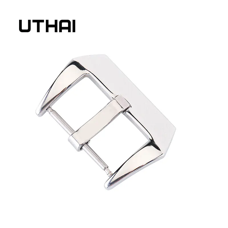 UTHAI T06 металлическая пряжка для часов 18 26 мм мужской ремешок серебристо черный