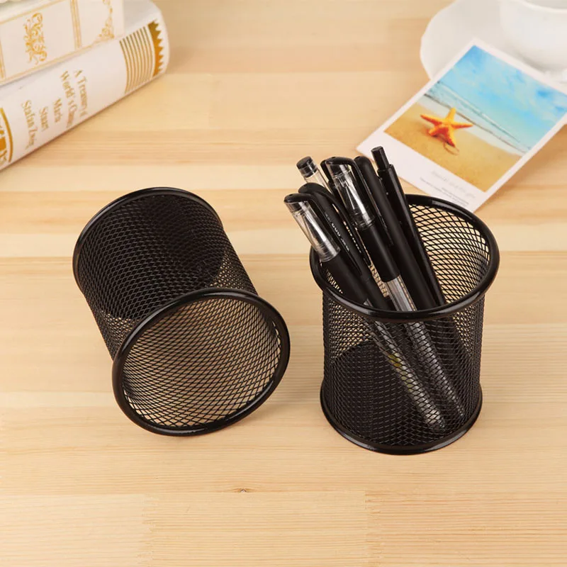 1 шт. органайзер для офиса студентов круглый косметический черный металлический