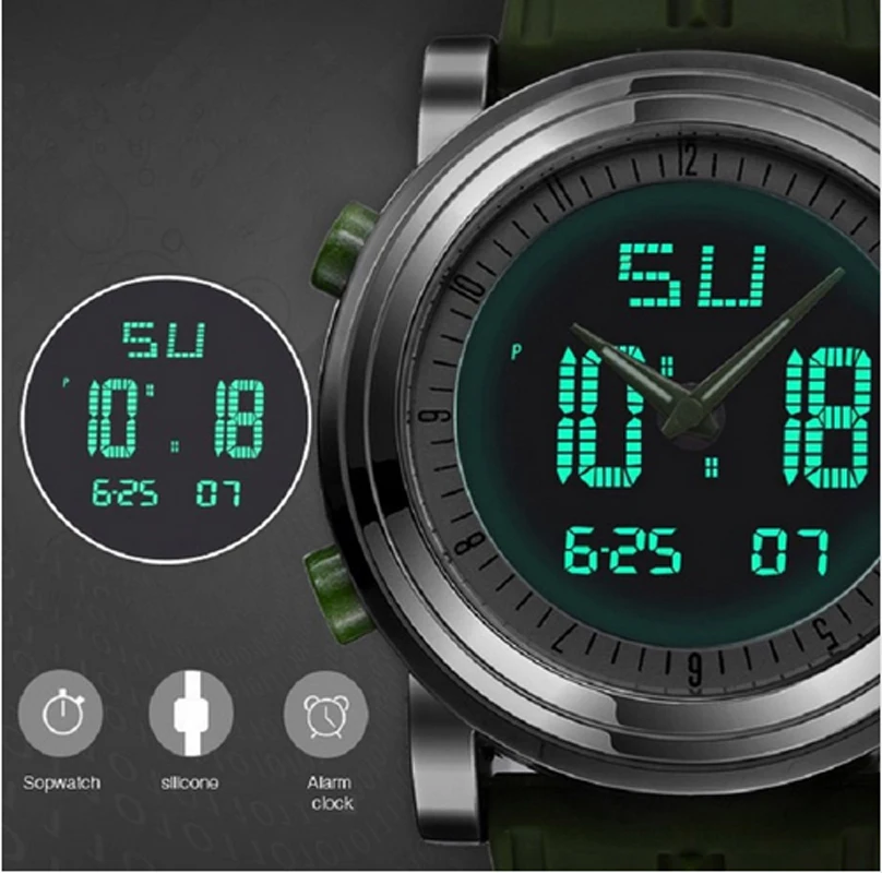 Часы наручные SINOBI Мужские светодиодные брендовые цифровые модные