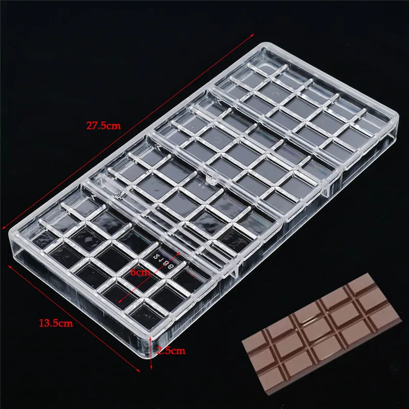 Новое поступление прозрачный твердый шоколадник Поликарбонат PC DIY 21 Алмазная форма для конфет - Цвет: lattice