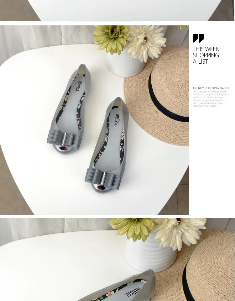 Melissa/Женская обувь, sandalias mujer, женские сандалии на плоской подошве с бантиком, Брендовая обувь melissa для женщин, прозрачные сандалии, женская прозрачная обувь