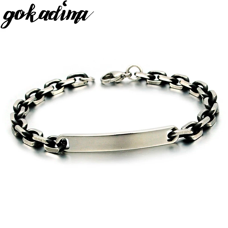 Мужской Византийский браслет Gokadima винтажный из нержавеющей стали ювелирные