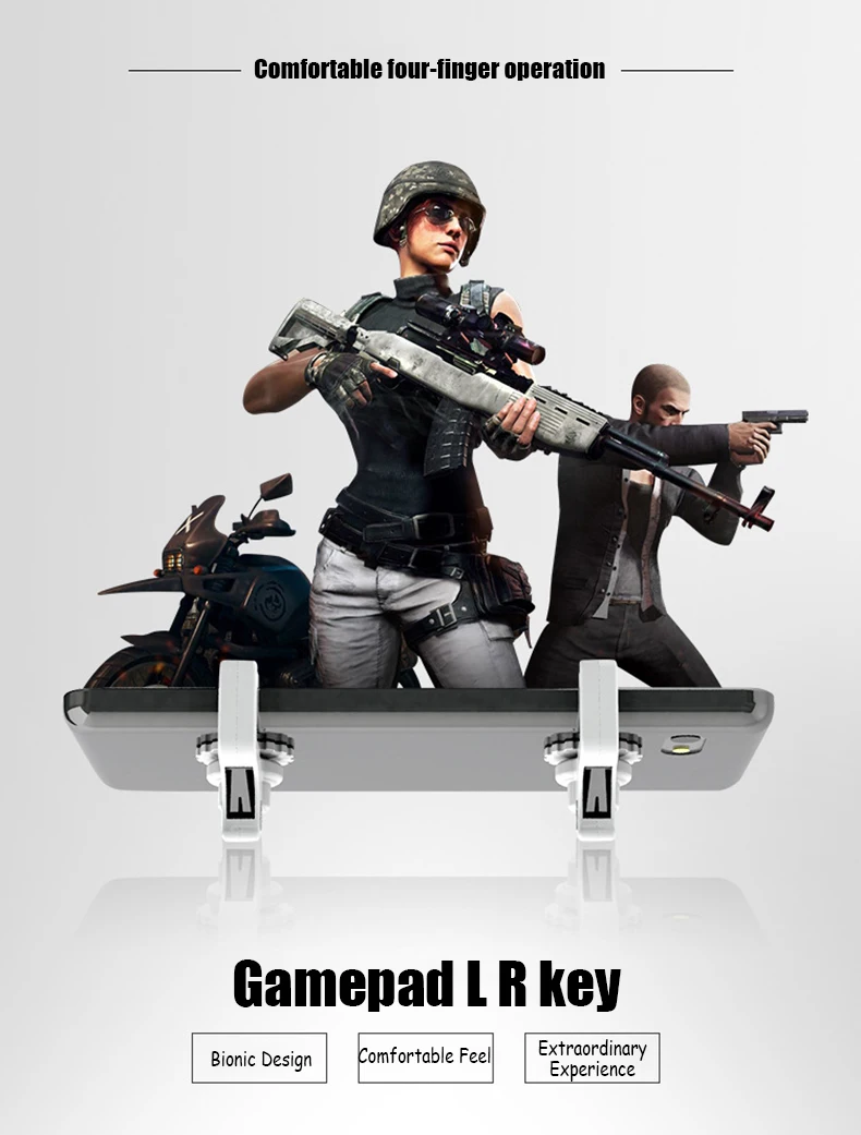 Мобильный триггер PUBG, кнопка пожаротушения, контрольный геймпад для смартфона L1 R1, шутер, контрольный Лер G2, джойстик для Iphone, Android
