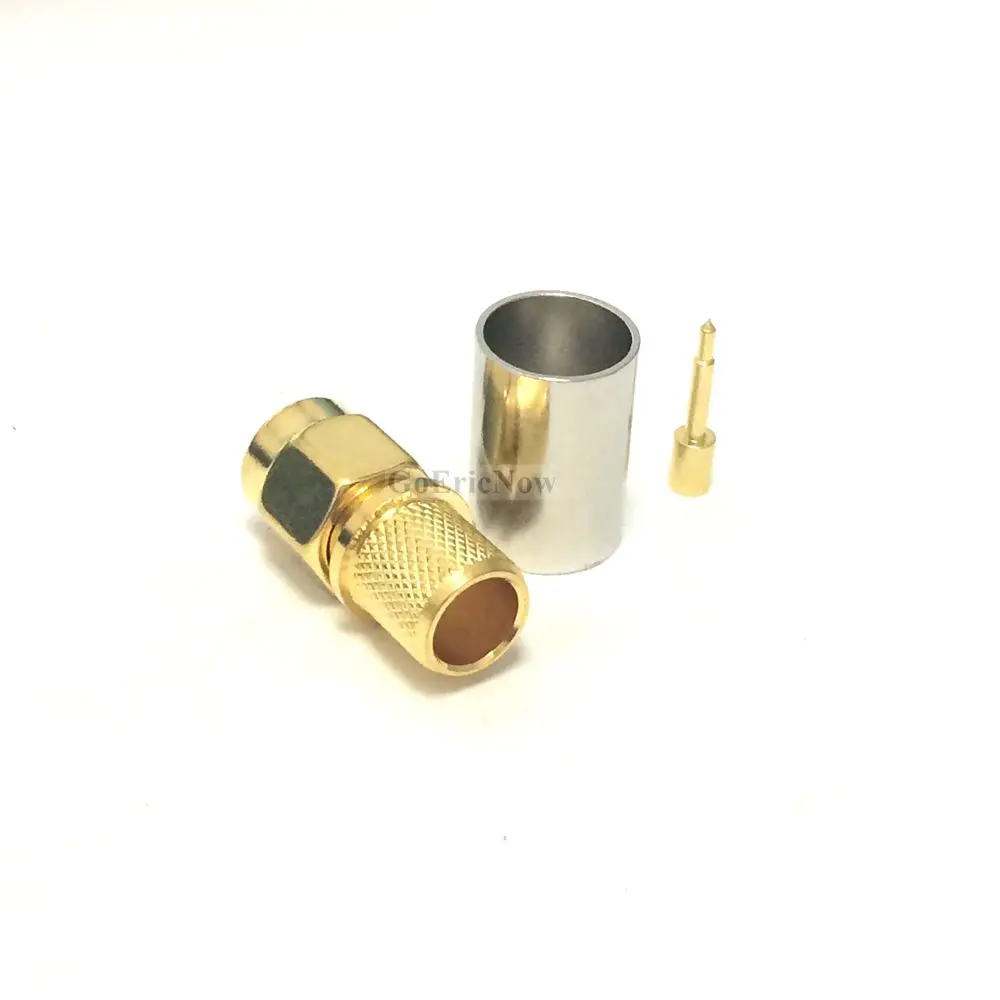 1 шт. RF коаксиальный SMA штекер/гнездо разъем обжимной для RG5 RG6 LMR300 5D FB прямой