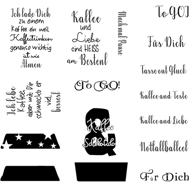 Немецкий чистый штамп для скрапбукинга Прозрачная силиконовая резина DIY