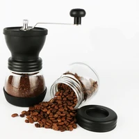 manual grinding coffee beans ceramic burr grinder coffee grinder with sealed can