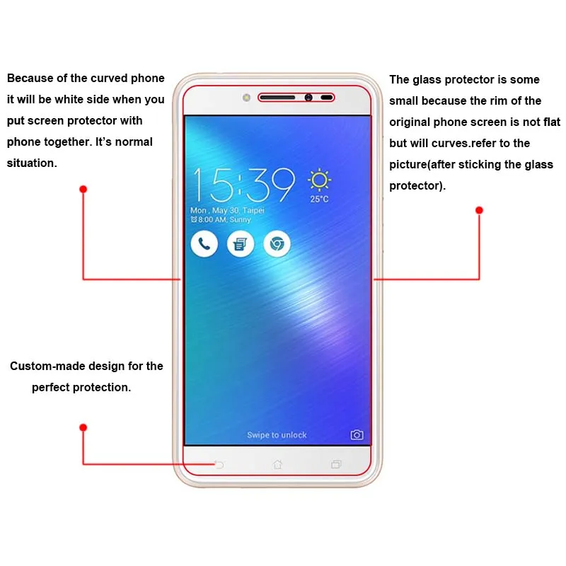 Новинка 9H 2.5D HD прозрачное закаленное стекло Защита для экрана Asus Zenfone Live ZB501KL / 3 Go 5