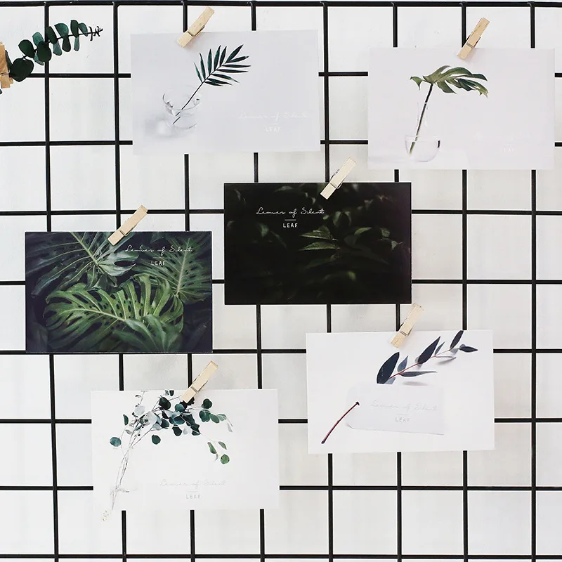 30 шт./лот тихие открытки в виде листьев растений дизайн Instagram икона стильная карта