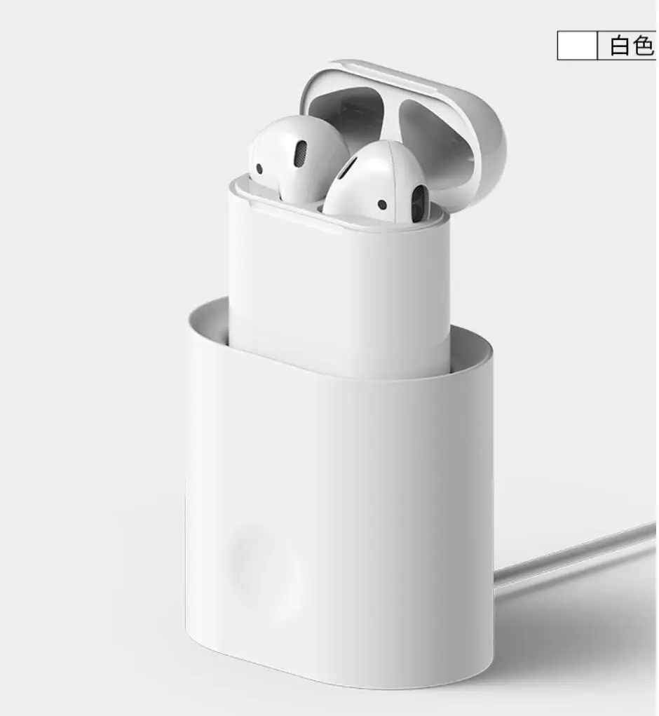 Защитный чехол для Airpods Зарядное устройство Док станция силиконовый Настольная