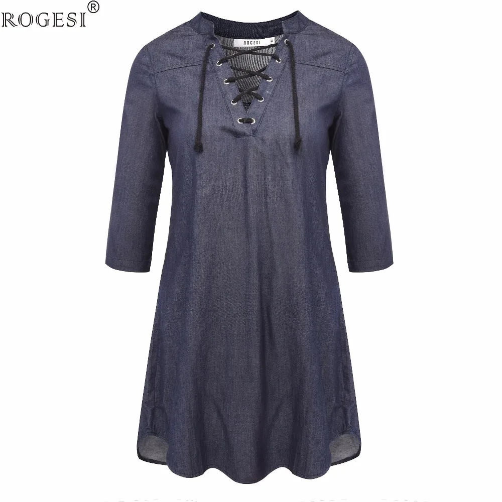 Rogesi 2018 женское платье 2017 джинсовые платья Винтаж Vestido Vestidos femininos с поперечной