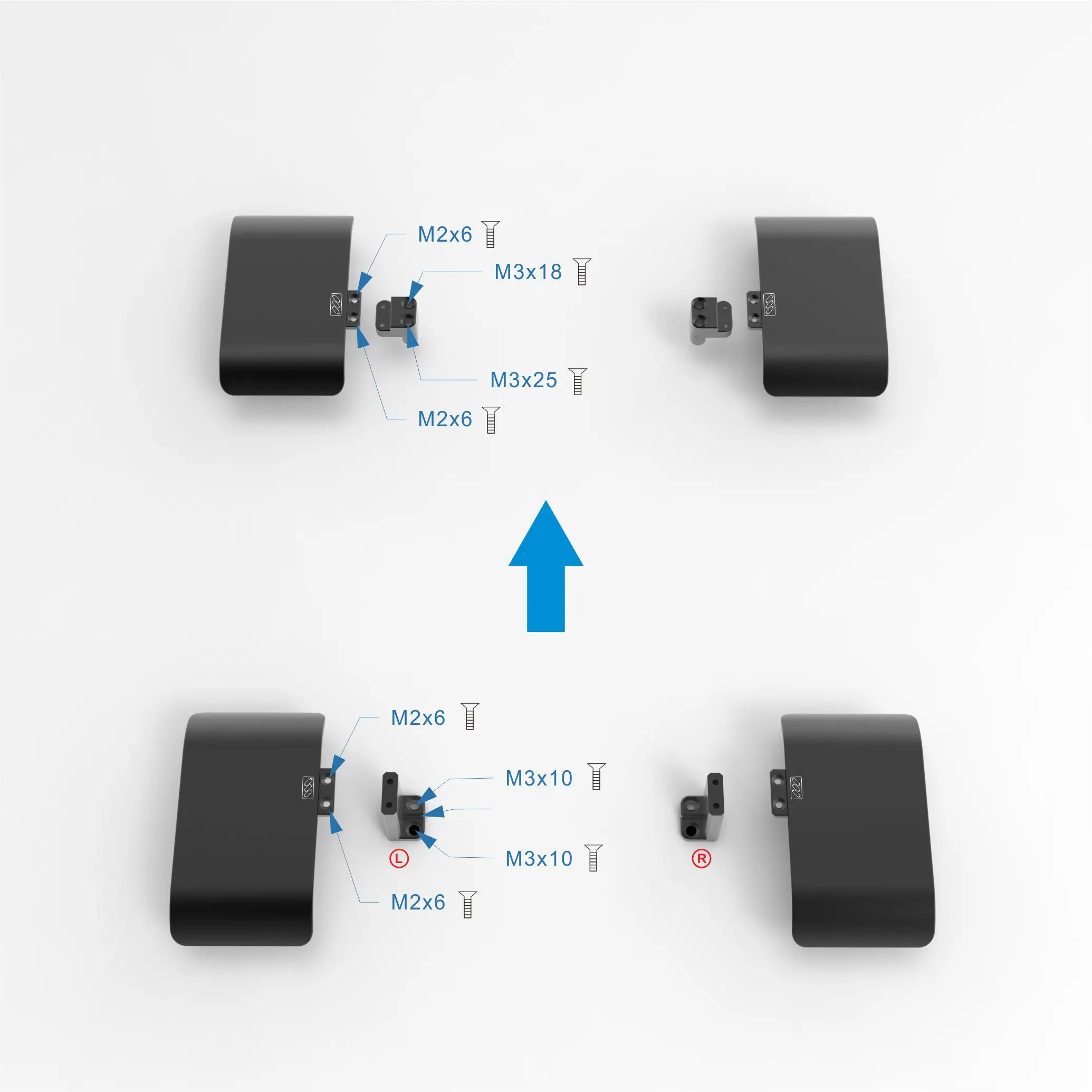RoboMaster S1 Алюминий сплав колеса крылья ЧПУ защиты части из нержавеющей стали винт