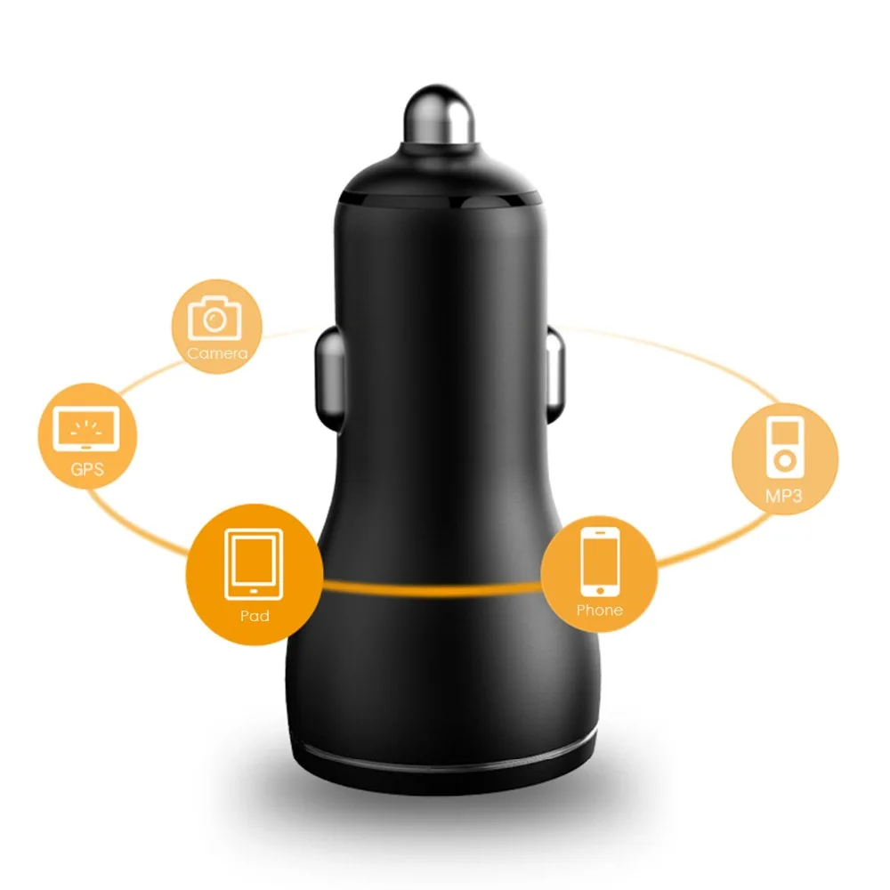 SOONHUA Mini Dual USB Автомобильное зарядное устройство 3.6A Быстрая зарядка Универсальный