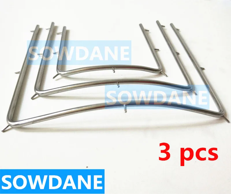 3 шт. зубные резиновый изолятор слюны рамка инструмент Нержавеющая сталь Высотка