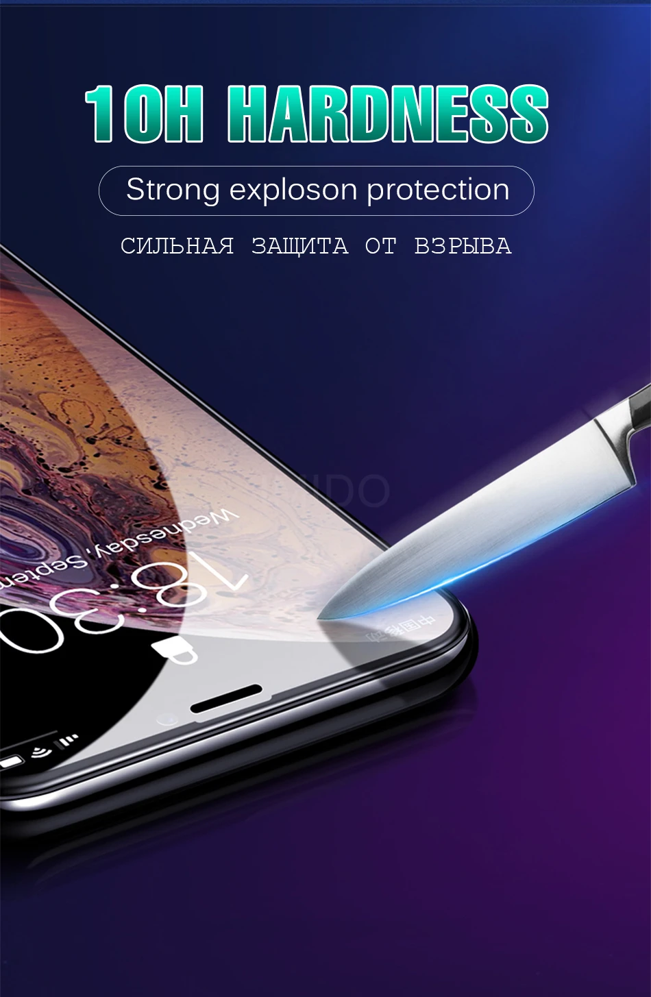 20D полноэкранная Защитная стеклянная пленка на IPhone 7 6 6s 8 Plus закаленное стекло для IPhone X XS Max XR защитное стекло